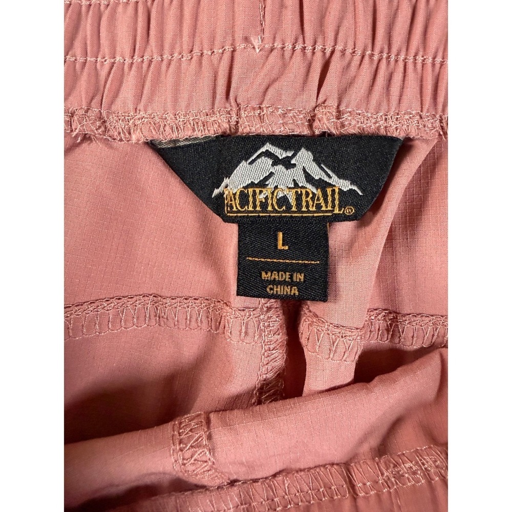 Pacific Trail Hiking Shorts Women L Pink Solid Relaxed Modern Gorpcore Adventure - Picture 4 of 9